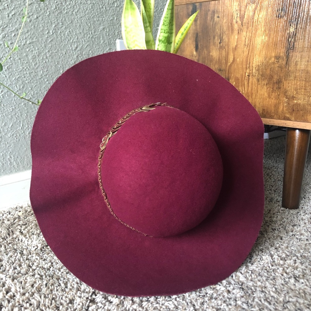 Burgundy Floppy Fedora